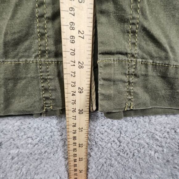 Cabi Anorak Military Jacket Womens S Olive Green Long Zip‎ Pockets Camo Army - Picture 12 of 14